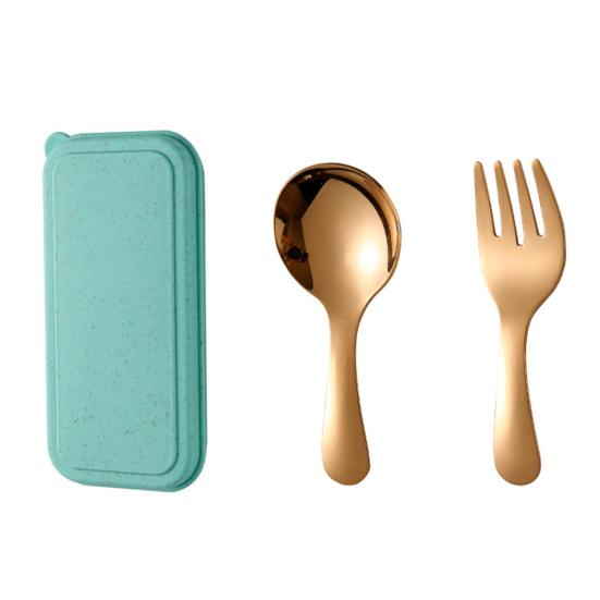 Stainless Steel Fork Spoon Set with Case Travel Utensil Set Ergonomic Handle Portable Outdoor Picnic Utensils for Travel Picnic Camping