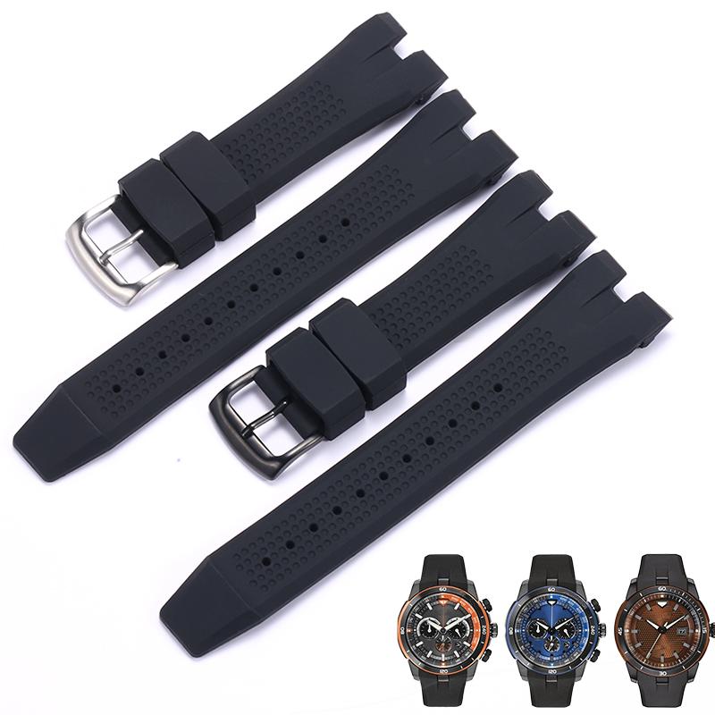 Силиконовый ремешок для часов Citizen AW1475 1476 1477 CA4154 4155 Мужской сменный ремешок Спортивный водонепроницаемый браслет