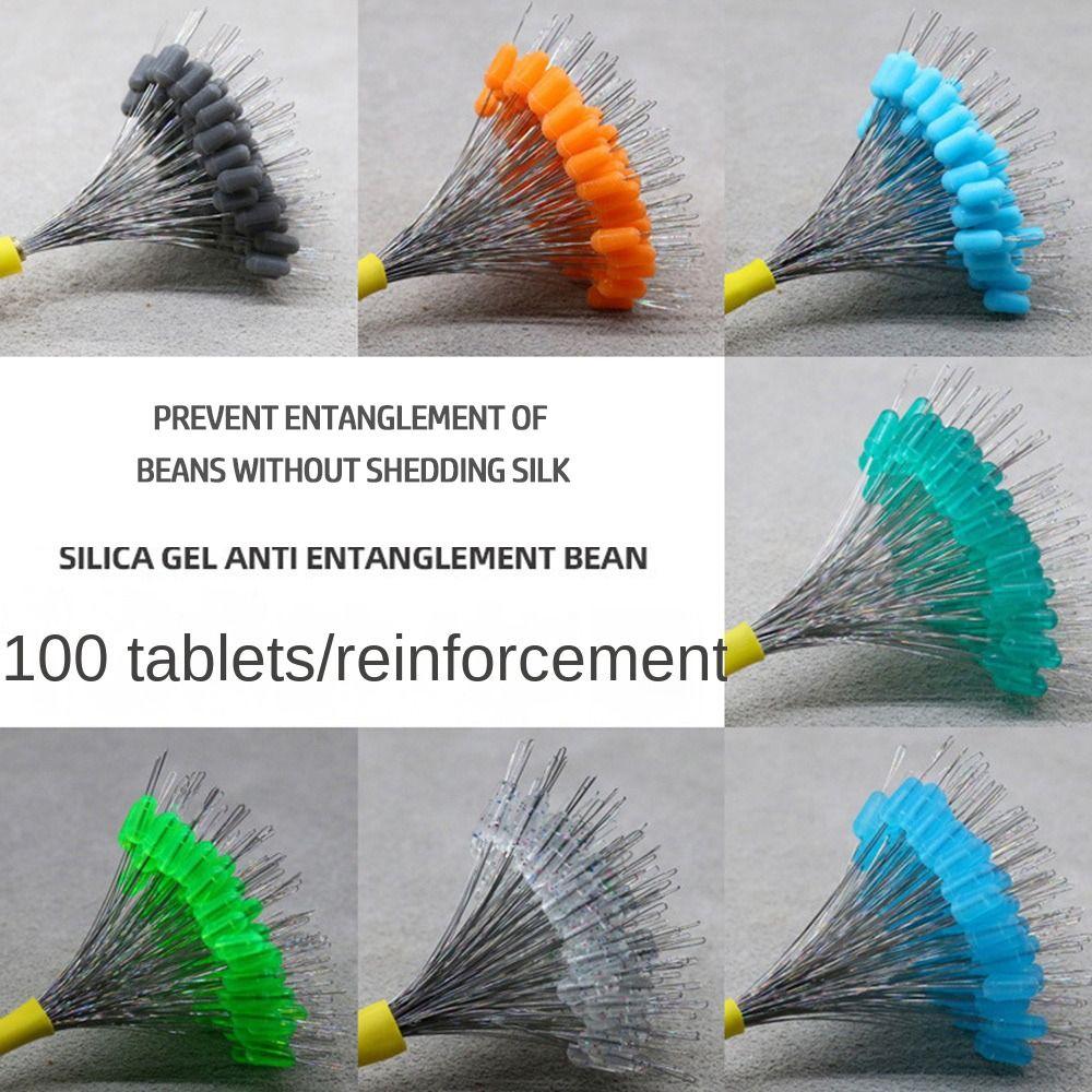 600pcs 100 Groups Fishing Supply Rubber Bean Float Space Beans Lakes Rivers Sea