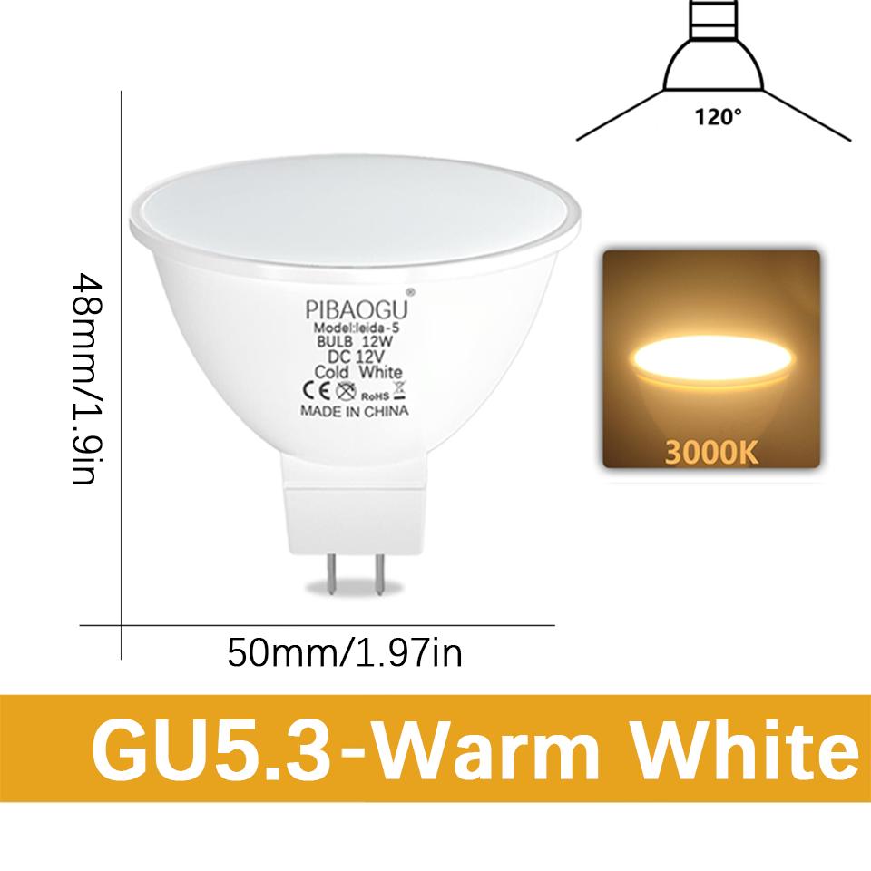 4PCS LED Lights GU3.5 MR16 LED Light Bulbs Spotlight Bulbs 12W 9W 6W 3W LED DC12V GU10 Bombillas MR16 GU5.3 Spot lights For Home