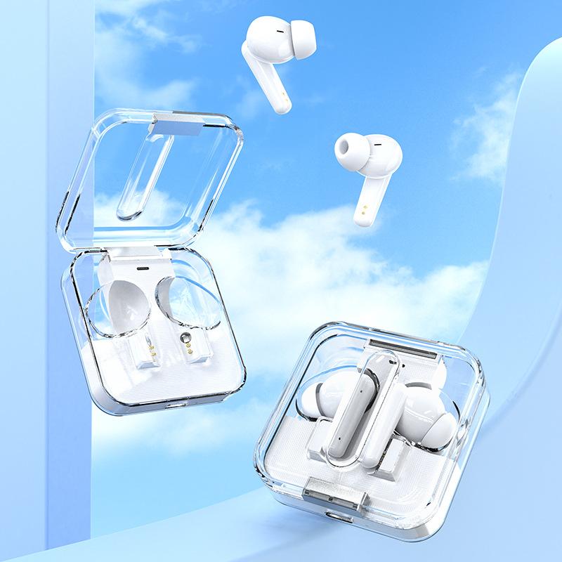 Полностью прозрачные внутриканальные наушники Macaron Color, модная мощная беспроводная Bluetooth-гарнитура с басами