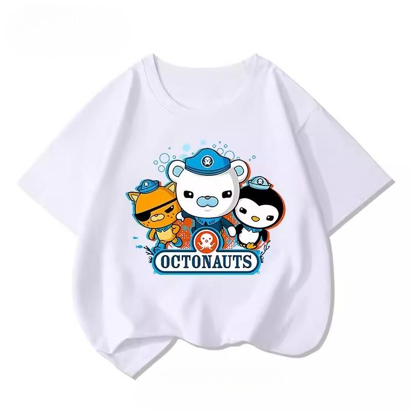 Potdemiel Octonauts Rescue Team Childrens 100 Cotton TShirt New Summer Style Comfortable and Breathable Childrens TShirt