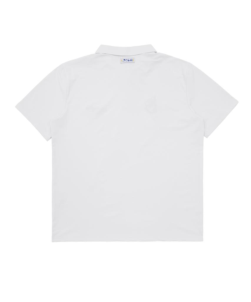UPPERSTROP [Up3026] Upst Golf Hidden Comma Short Sleeve Polo Shirt White