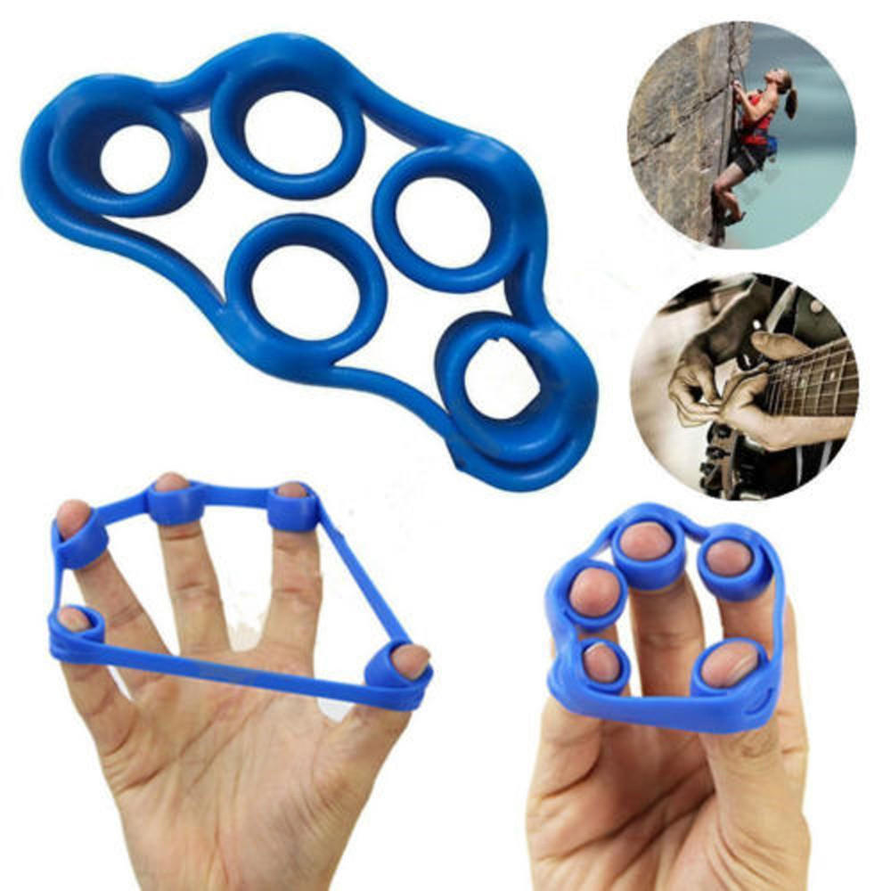 Hand Finger Strength Exerciser Trainer Strengthener Grip Resistance Band Tension