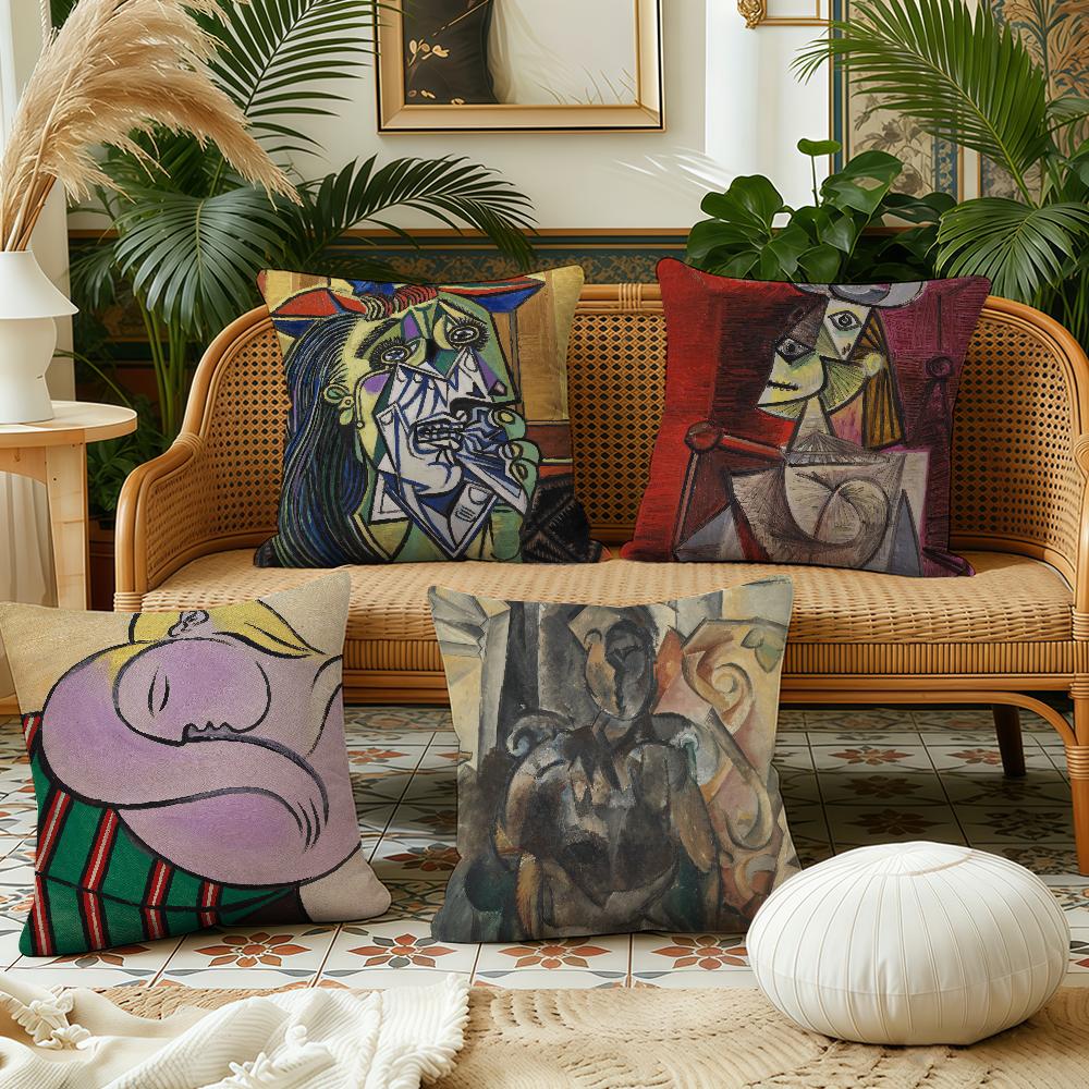 Pablo Ruiz Picasso Art cushion cover Pillow Case Plush Fabric Soft Double Sided Print Sofa Cushion Cover Throw Pillow Covers