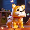 Электрическая игрушка для собаки с тяговым тросом, игрушка-машинка для щенка с музыкой и функцией повествования для малышей, время для животика, ходьба, ползание, обучение, раннее развитие