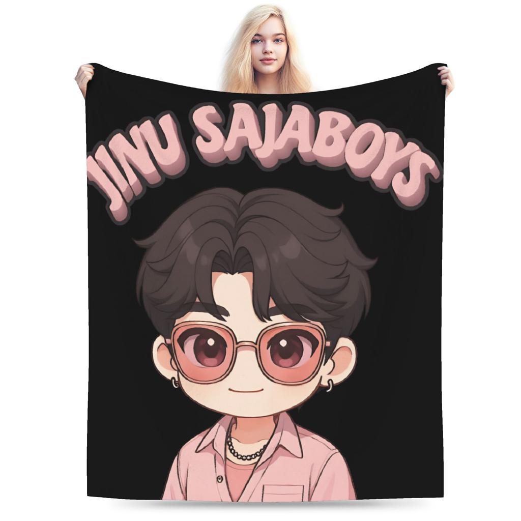 Saja Boys Band Kpop Demon Hunters Blanket Soft Warm Novelty Plush Throw Blanket For Children Outdoor Flannel Bedspread Bed Cover