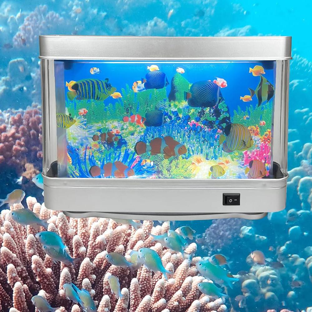 Искусственные лампы для тропического аквариума, декор для аквариума, виртуальный океан в движении, ночник для детей, подарок на Хэллоуин, Рождество, игрушка