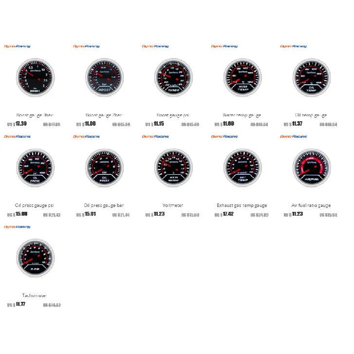 Dynoracing Oil temp gauge 2"(52mm) Smoke len 40-140 C degree pointer Oil temp gauge Car meter with sensor BX101229