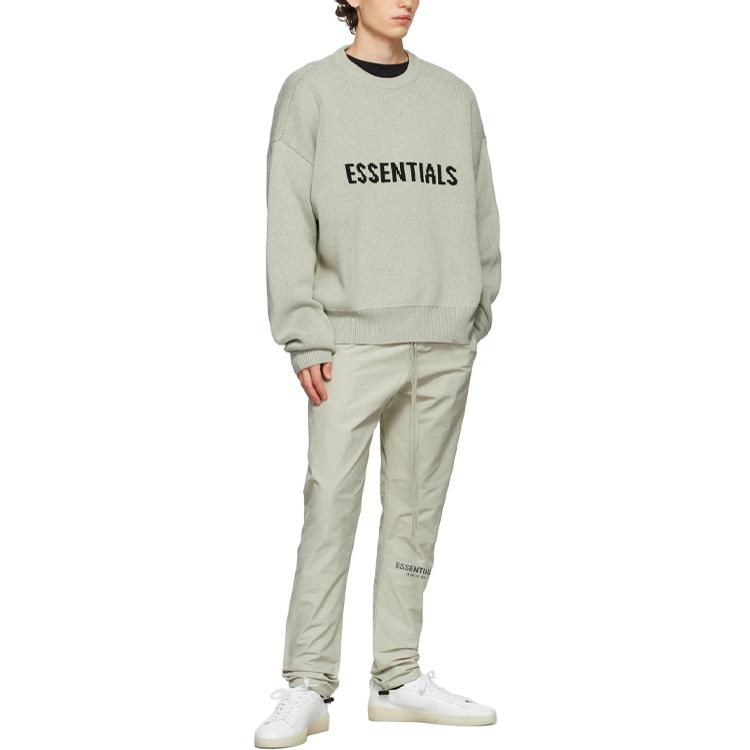 Fear of God Essentials FW21 Брюки для отдыха на треке Мужские Низ Зеленый Бетон FOG-FW21-118