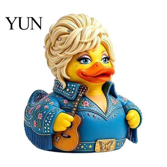 Detailed Guitar Playing Duck Ornaments Charming Novelty Ornament, Musical Theme with Nostalgic Atmosphere Decor Decor, Decorative Collectible