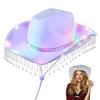Ковбойские шляпы Светящаяся шляпа панама для диско, хауса, коктейльных вечеринок, отпуска, сверкающие стразы, светящаяся для комика, актера