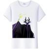 Vintage Cartoon Sleeping Beauty Summer Tee Villains Maleficent Tops White T-Shirts 90S Clothes Gothic Blouse Unisex
