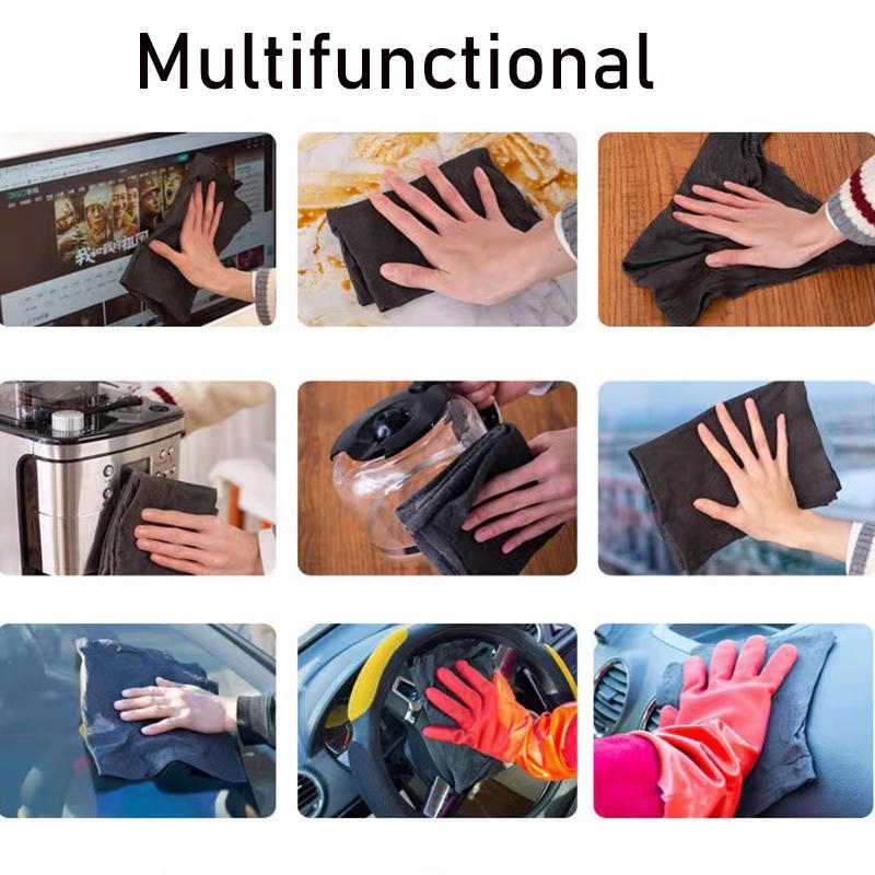 Multifunctional Glass Reuse Cloth No Water Marks Glass Kitchen Home Living Mirror Cleaning Wipes Car Magic Cloth Bathroom Handy Tool  Beads