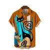 Hawaiian Men's Shirt Cat Printed Short Sleeve Tops Beach Vacation Sunset Harajuku Clothing Unisex Style Shirts