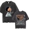 Рэпер Крис Браун Breezy Bowl XX Тур Винтажные стираные футболки Мужские Женские Хип-Хоп Модные Футболки Мужская Хлопок Ретро Футболка