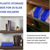 Креативный пластиковый бокс для хранения монетных слябов, совместимый с 20-слотовыми холдерами для монет, коллекционный бокс, офис, школа, дом, банковские принадлежности