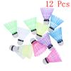 12 Pcs Colorful Plastic Badminton Ball Shuttlecocks Sport Training Sport