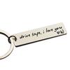 Key Chain Drive Safe I Love You Initial Personalized Gift for Boyfriend Stainless Steel Keychain New Drive Valentine's Gift Box