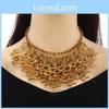 Retro Alloy Geometric Snake Choker Necklace With Gold Plating For Unisex Stylish Jewelry