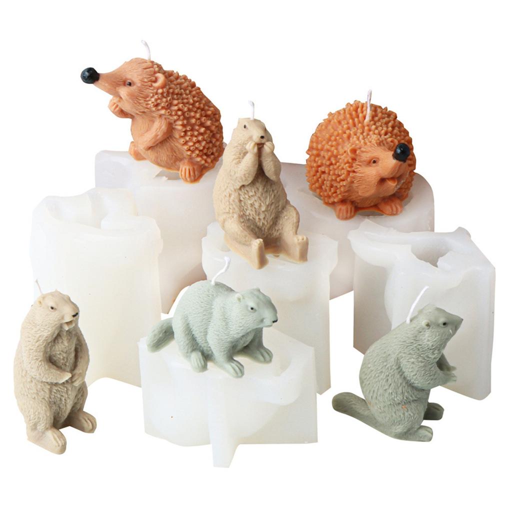 Shaped Fashionable Hedgehog Candlestick Sturdy Silicone Mold For Resin And Art Craft Supplies Home Decoration Mould
