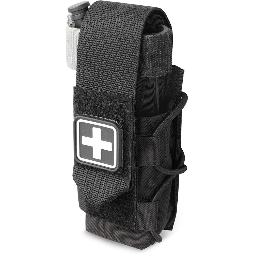 Подсумок MOLLE для жгута IFAK TQ, тактический медицинский подсумок, кобура, аптечка, патч Крест/Эластичный шнур с жгутом
