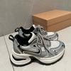 Dad shoes spring new thick-soled heightened mesh breathable and lightweight casual sports shoes