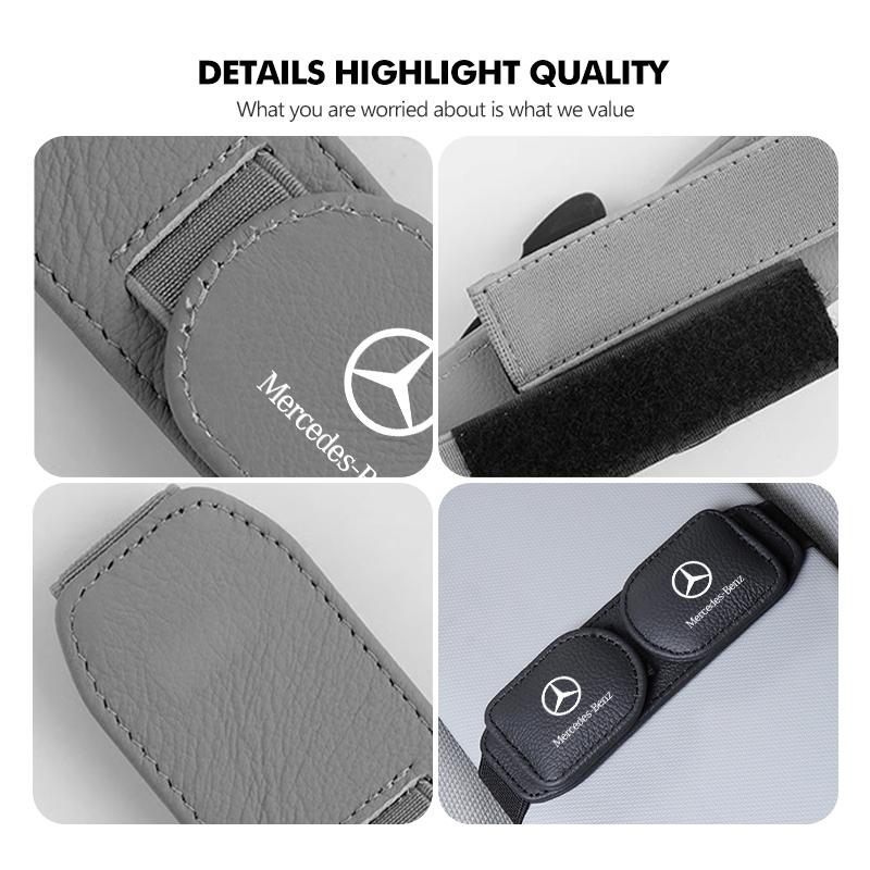 CRR1 Car Sun Visor Glasses Clip Card Ticket Holder Stand Fastener For Mercedes Benz CLK GLC W212 C200 C300 W203 W204 W205 W169 W176
