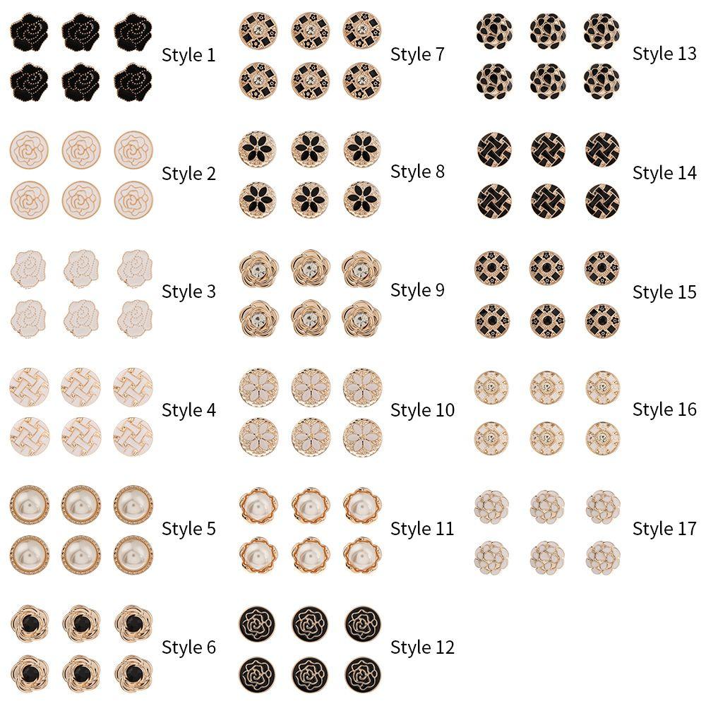 6PCS Clothing Crafts Decorative DIY Anti-exhaust Adjustable Coat Button Seamless buttons Detachable