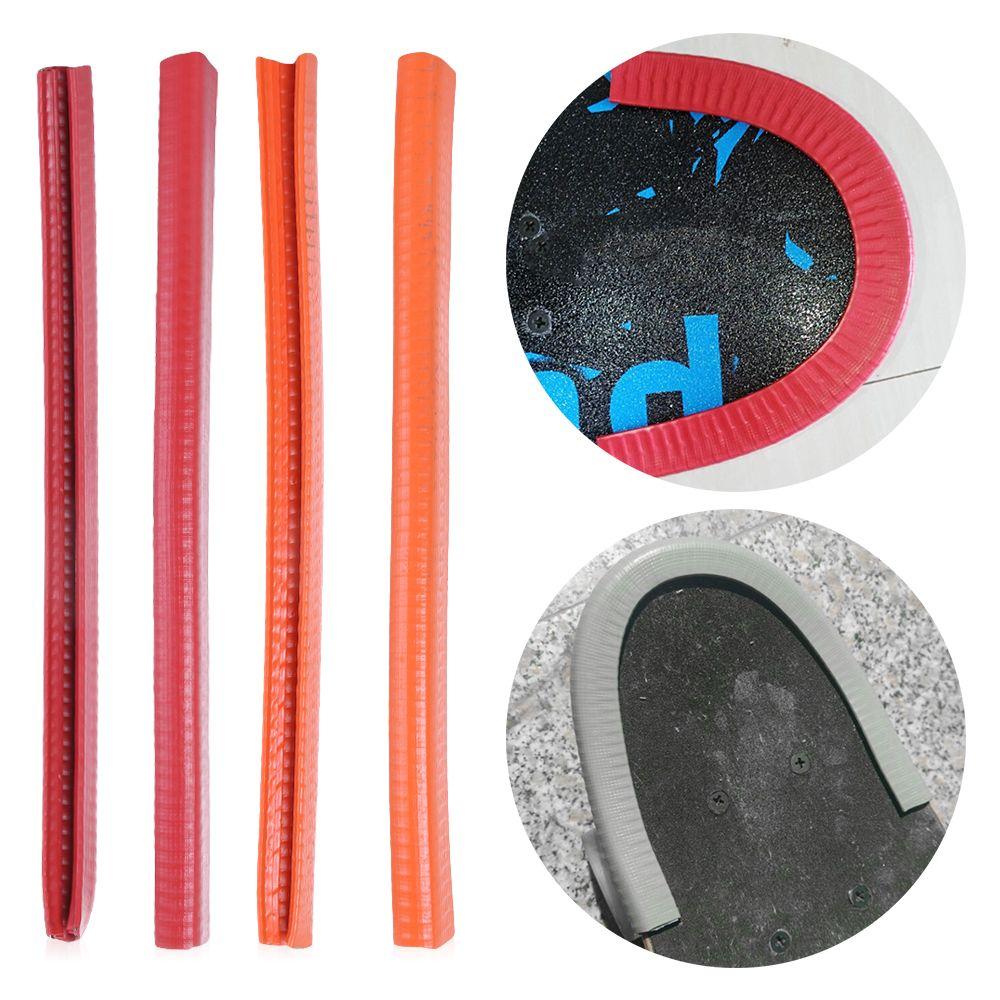 Стальные бамперы U-образный дизайн Защита для скейтбордов Противоударная резиновая полоса Защита деки скейтборда