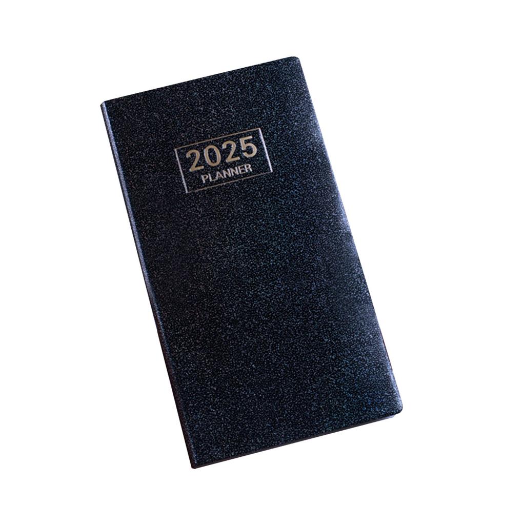 Lasers 2025 A6 Английский календарь-планировщик Цветной блокнот со звездами Кожаная обложка Тонкий еженедельный календарь-планировщик
