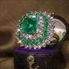 Модное Квадратное Форма Шампанское Большой Хрусталь Дизайнерское Гипербола Кольцо для Женщин Помолвочное Свадебное Каменные Кольца Оптовая Продажа