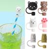 Reusable Splash Proof Silicone Straw Plug Cup Accessories Straw Tips Cover Drinking Dust Cap