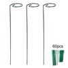 3 Pcs Plant Support Stakes Twist Tomato Stakes Spiral Plants Stakes Iron Garden Stakes Supports with Twist Ties for Climbing Plants Vines