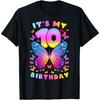 10-й день рождения, Девочка 10 лет, Бабочка, Цифра 10 Футболка(1)