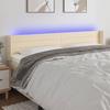 VidaXL LED Headboard Bedroom Furniture Double Bed Accessory Head of Bed Frame Interior Cream 3123403