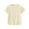 Kids' Short-Sleeve Summer T-Shirt - Korean Style Solid Color Round Neck for Boys & Girls