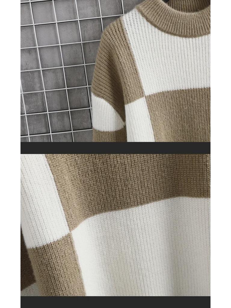 Мужской модный свитер с круглым вырезом осень/зима 2024 года — модный дизайн с элементами трансграничного дизайна