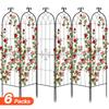Garden Trellis, 180 X 52.5 Cm Rose Trellis, 6 Packs Garden Flower Rose Trellises with Powder-Coated Finish & Convenient Locking Design