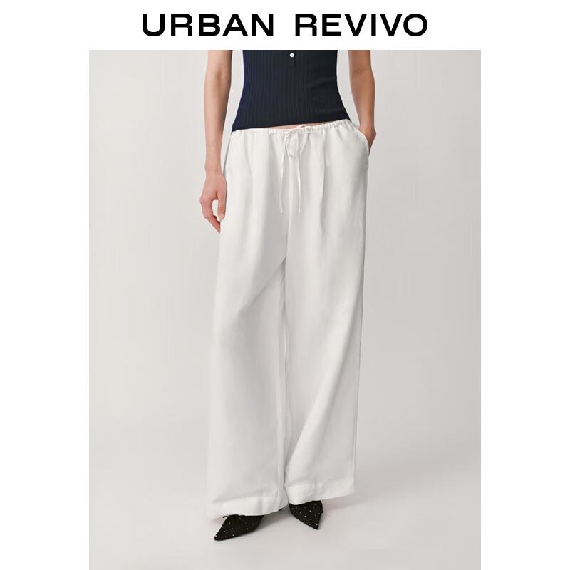 UR 2025 Summer Women's Draped Wide-Leg Pants