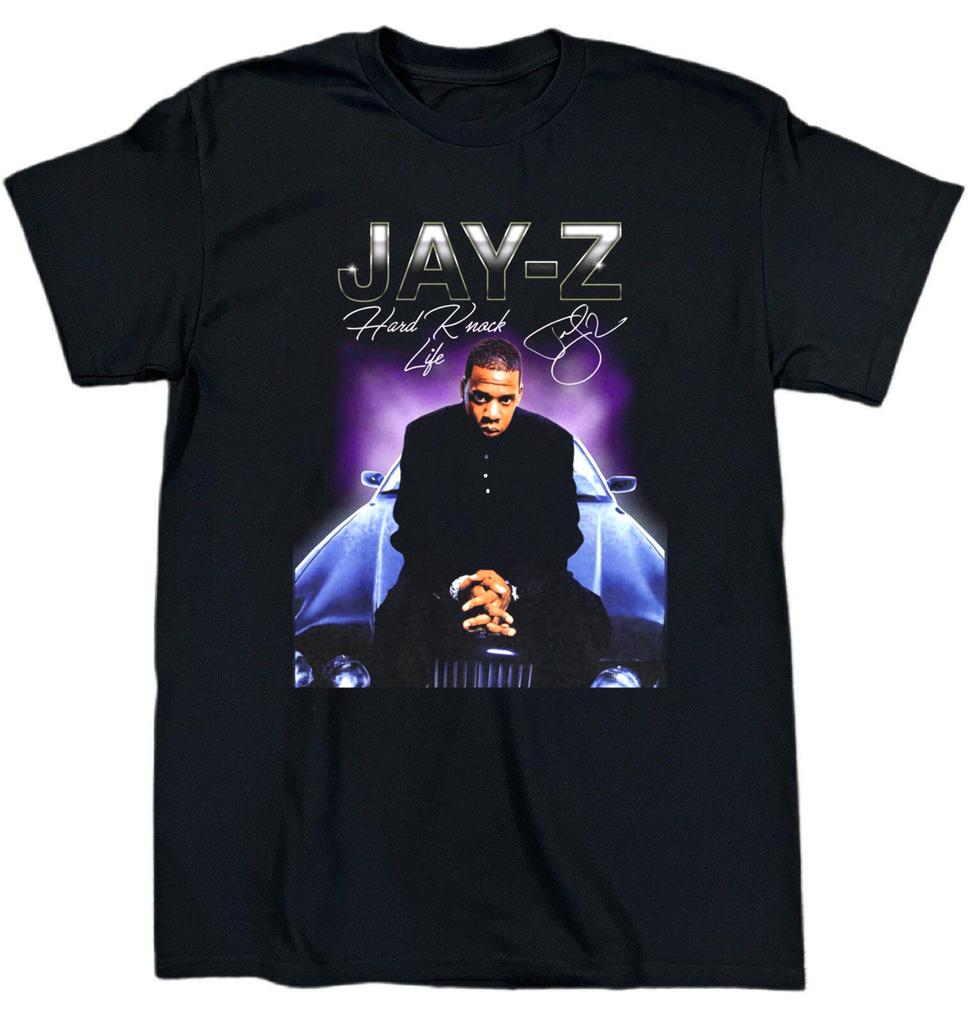 Vtg Jay Z Star Signed Heavy Cotton Black T Shirt S-5XL For Fans BT439