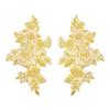 2PCS Handmade Pearls Embroidery Applique DIY Crafts Cloth Applique Exquisite Cloth Patch  Sewing