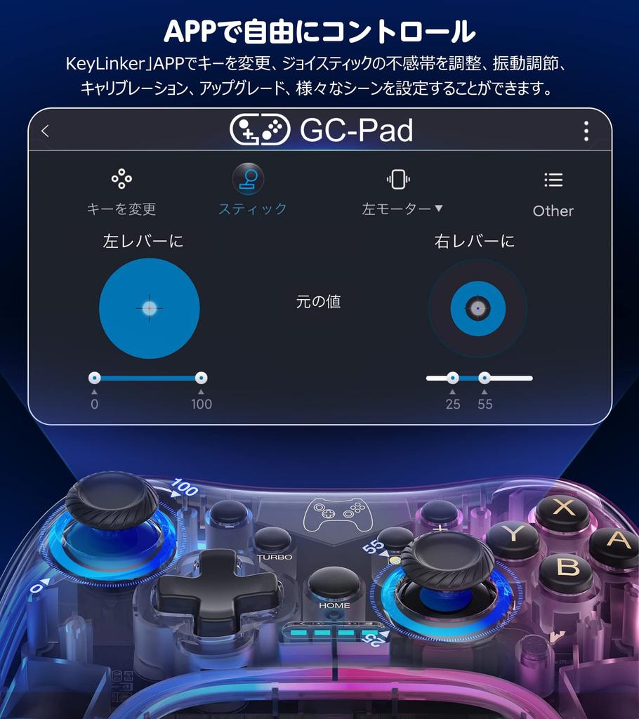 Wireless Switch Controller with Compatible with Switch Pro Equipped with Gyro Rapid Fire 4 Vibration App Compatible with Includes Receiver 10-Color