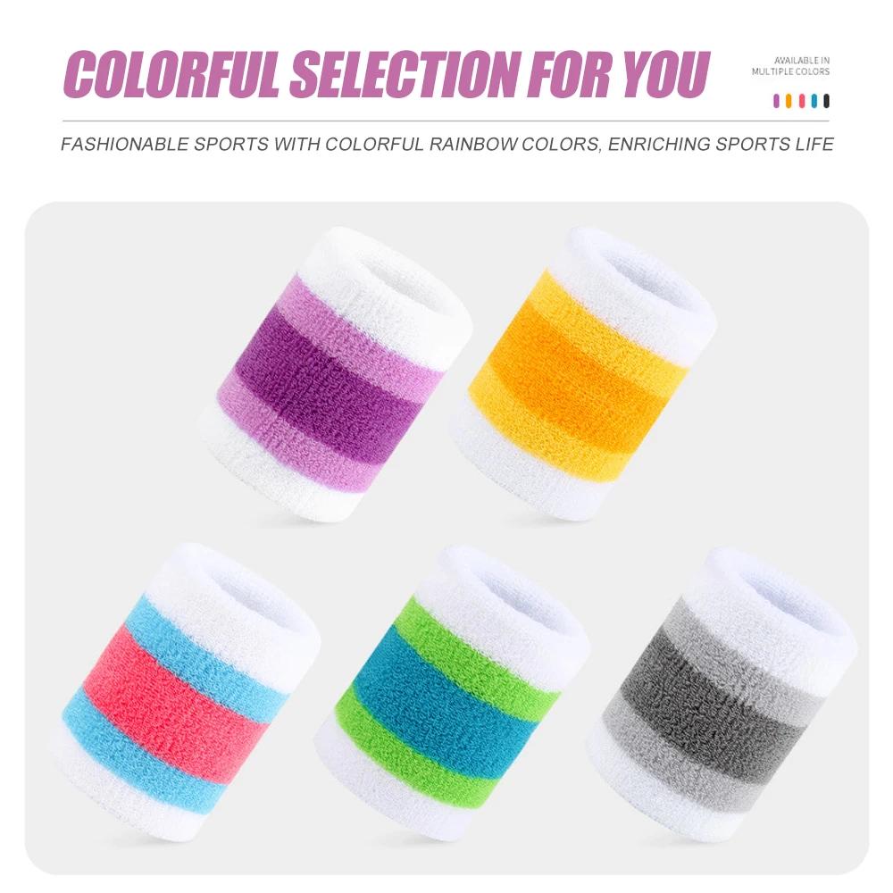 1/2Pcs Sports Wristbands Sweatband Wrist Sweatbands Wrist Sweat Bands for for Men Women, Good for Tennis, Basketball, Running