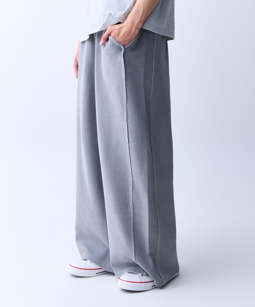 ADERNM Vintage Raw Edge Wide Pants Gray