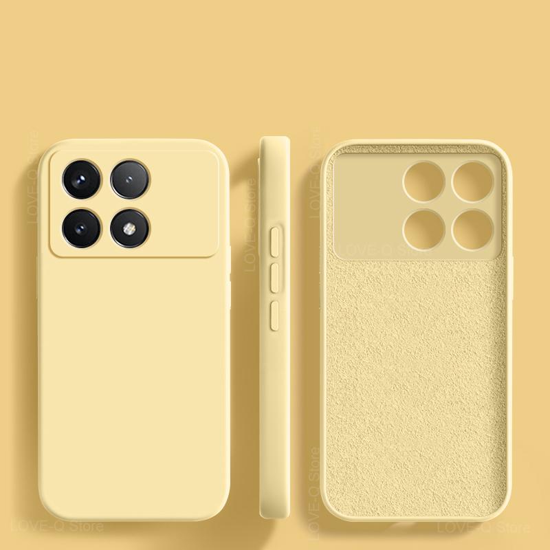 Для Poco X6 Pro Чехол Противоударный Жидкий Силикон Мягкий TPU Чехлы для Телефонов Xiaomi Poco X6 Pro 5G Poco X 6 X6Pro PocoX6 Pro Задняя Крышка