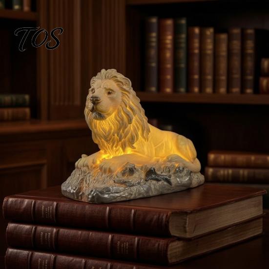 Компактная декоративная лампа для полки 3D Животное Светодиодный ночник, Смола Дельфин Сова Лев Скульптура Настольная Креативный Декор для рабочего стола Офисная лампа, USB