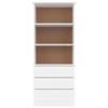 VidaXL Bookcase and Drawers ALTA White 60x35x142 Cm Solid Pine Wood 353952