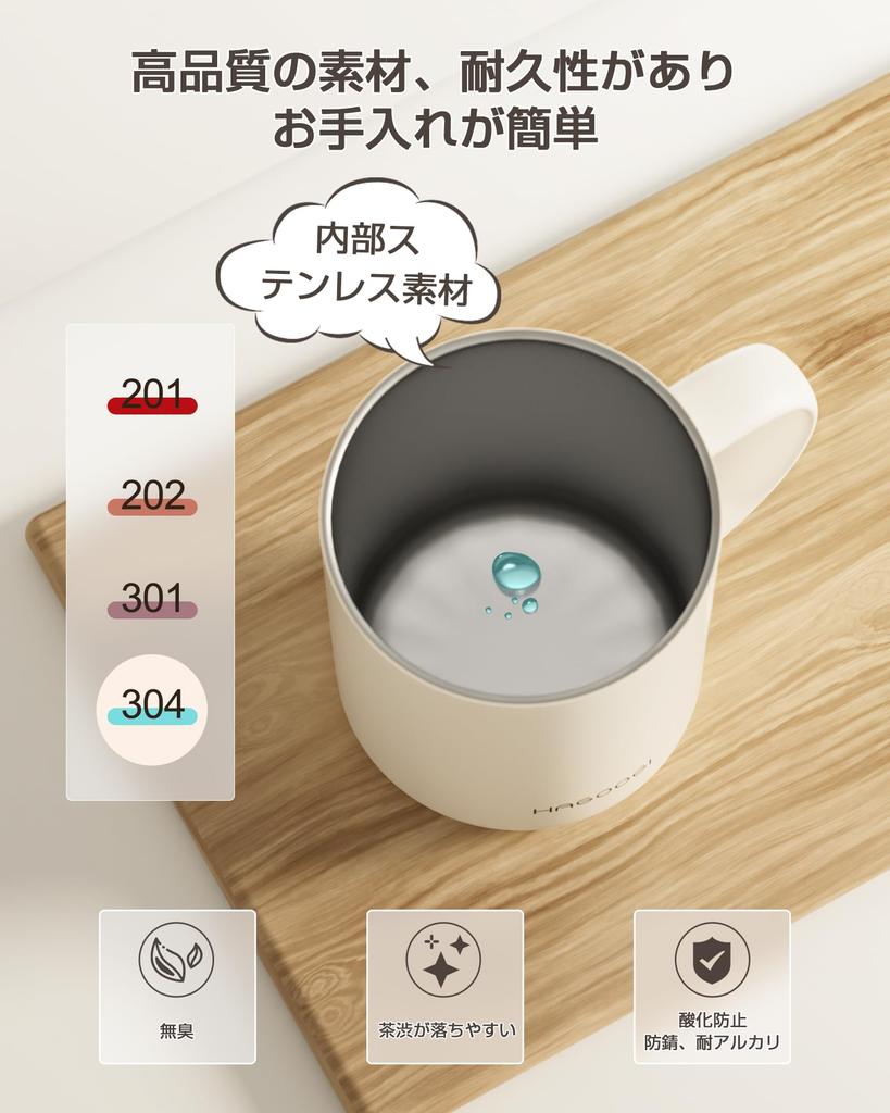 Кружка HAGOOGI 360 мл из нержавеющей стали с вакуумной изоляцией и крышкой, сохраняет тепло или холод, керамическое покрытие, двойные стенки, простая и стильная, идеально подходит для дома
