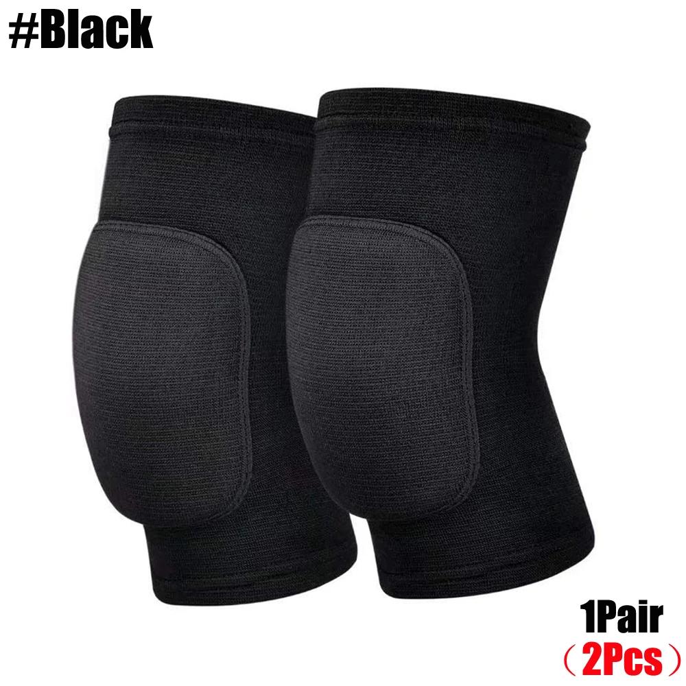 2Pcs Sports Compression Knee Pads Elastic Knee Protector Thickened Sponge Knee Brace Support For Dancing Workout Training